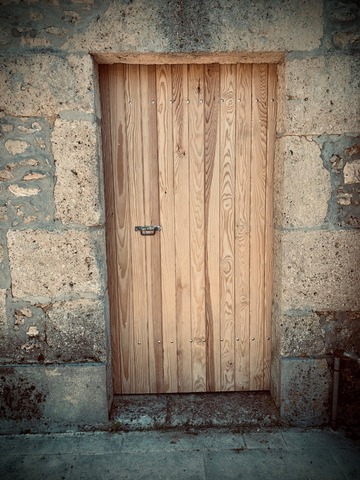 Porte avec lames à volet