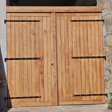 Porte de garage en lames à volet