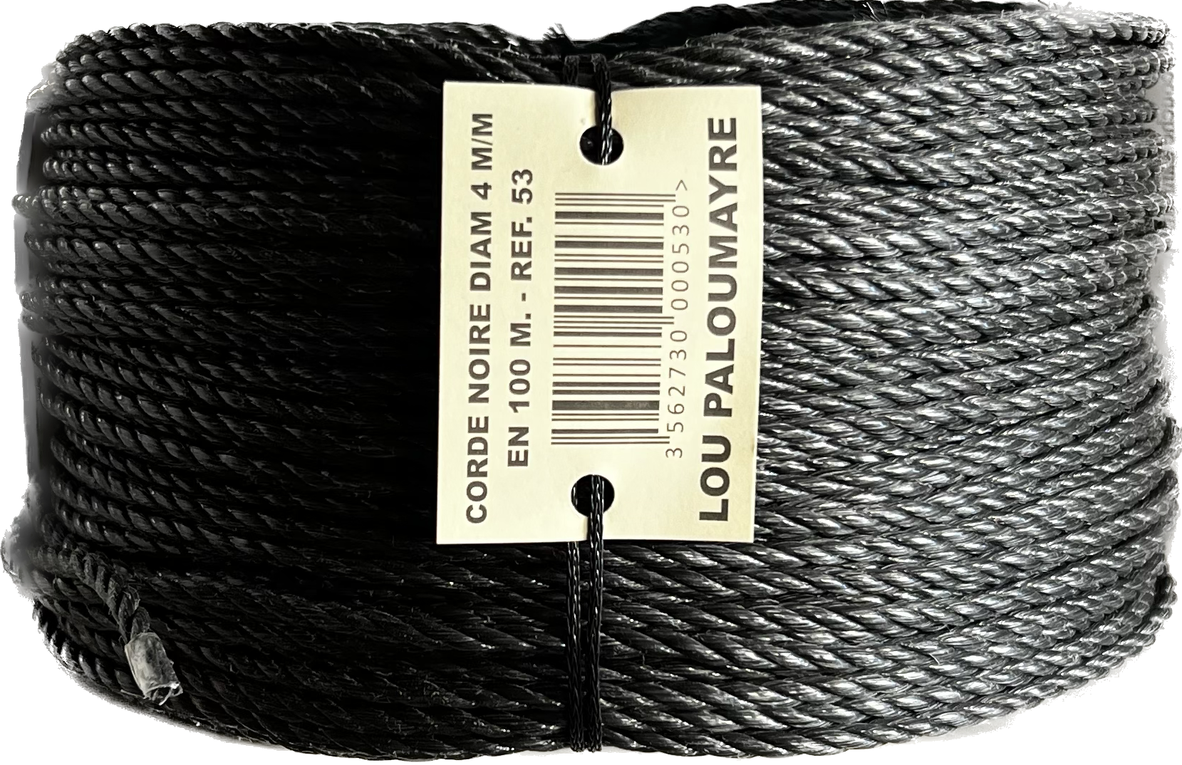 CORDE NOIRE 4MM 200M - LOU PALOUMAYRE