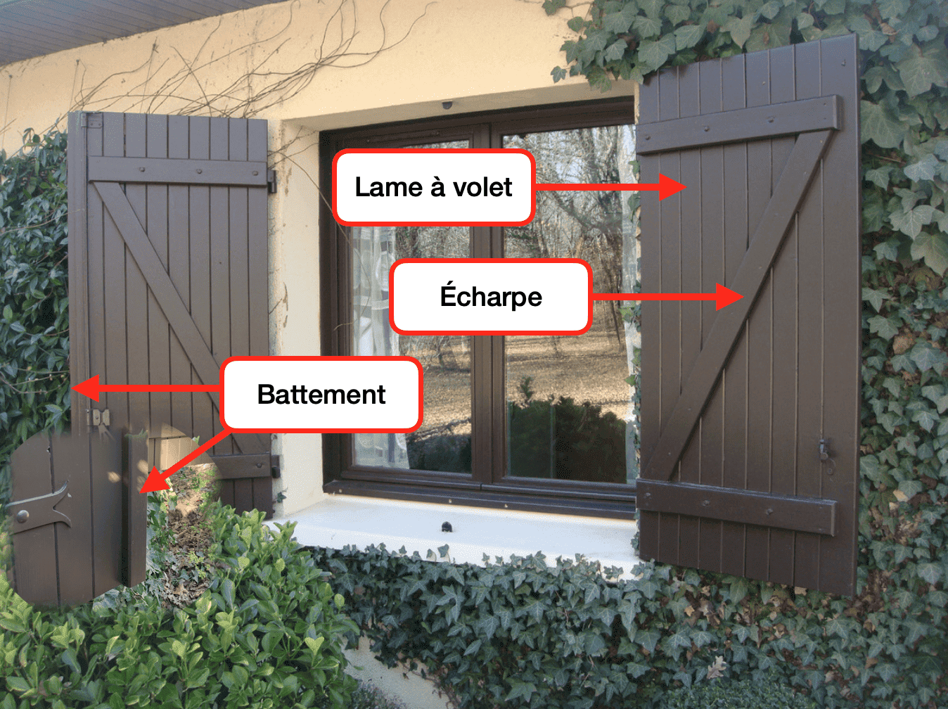 Porte garage en lames à volet