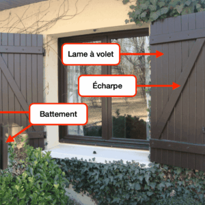 Battement pin maritime pour volet