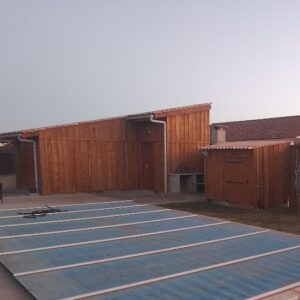 Clôture en volige traitée