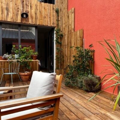 Cabane en volige traitée