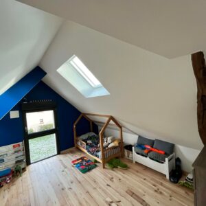 Chambre enfant dans la Somme (80) en parquet pin maritime noueux 100 x 23 x 2000mm